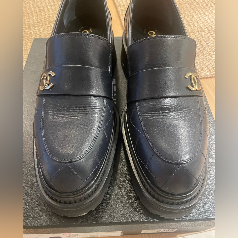 Chanel Navy Moccasin - Size 41 - Only worn once